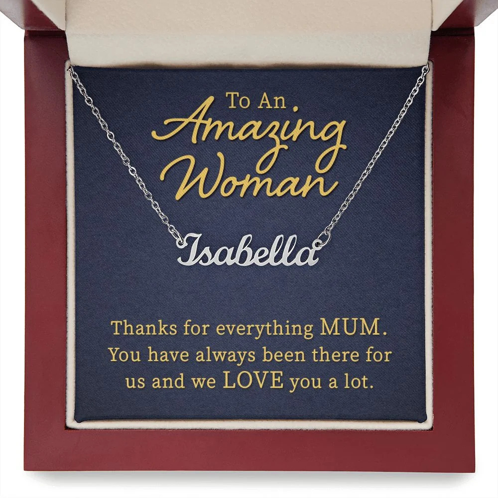 To My Mom Thanks For Everything Personalized Name Necklace Stainless Steel Cus